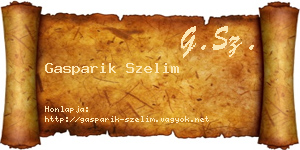 Gasparik Szelim névjegykártya